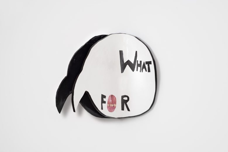 You Two Faced Lying Mother Fucker, 2016 (Series) Glazed ceramic, ceramic digital decal, tile paint, plywood split batton 50 x 55 x 45 cm