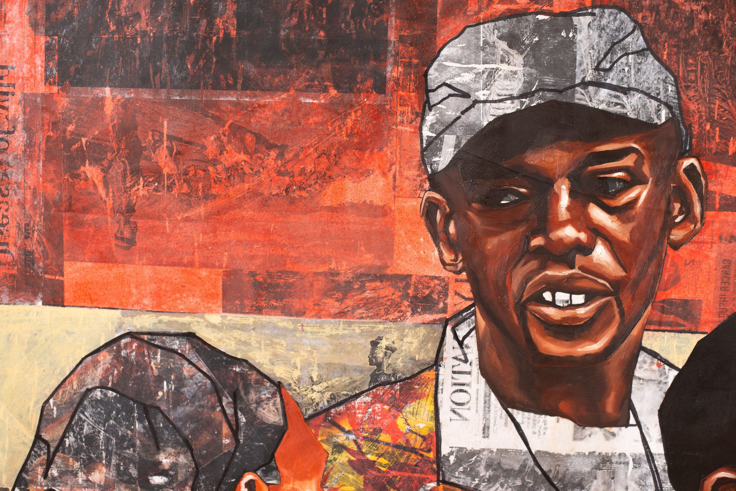 Detail von: Nicholas Odhiambo Mboya Between Hope and Despair, 2022 Courtesy der Künstler