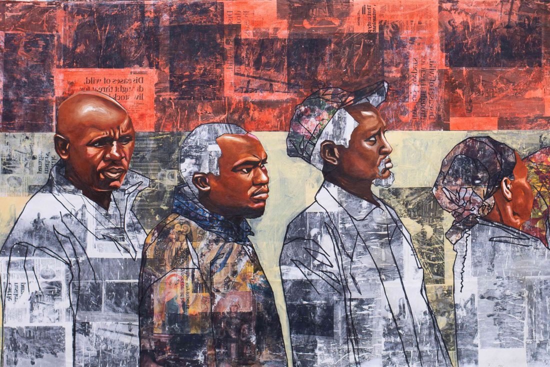Detail von: Nicholas Odhiambo Mboya Between Hope and Despair, 2022 Courtesy der Künstler